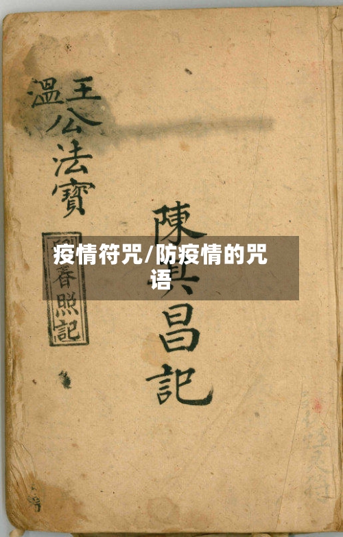 疫情符咒/防疫情的咒语